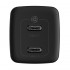 Зарядное устройство BASEUS GaN2 Lite Quick Charger 2*USB-C, 3A, 65W, черный Зарядное устройство BASEUS GaN2 Lite Quick Charger 2*USB-C, 3A, 65W, черный
