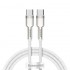 Кабель USB-C BASEUS Cafule Series Metal, Type-C - Type-C, 5A, 100W, 1 м, белый Кабель USB-C BASEUS Cafule Series Metal, Type-C - Type-C, 5A, 100W, 1 м, белый