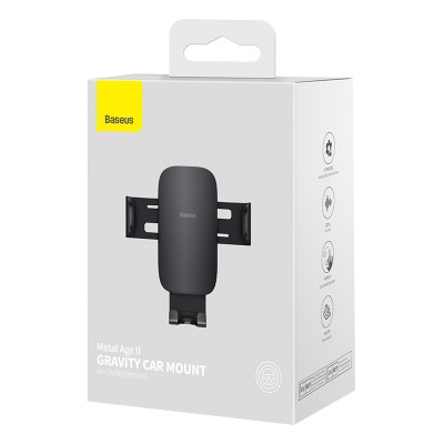 Автомобильный держатель BASEUS Metal AgeⅡ, черный, на воздуховод Автомобильный держатель BASEUS Metal AgeⅡ, черный, на воздуховод