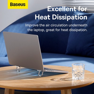 Подставка для ноутбука BASEUS Slim Laptop Kickstand, серебристый Подставка для ноутбука BASEUS Slim Laptop Kickstand, серебристый