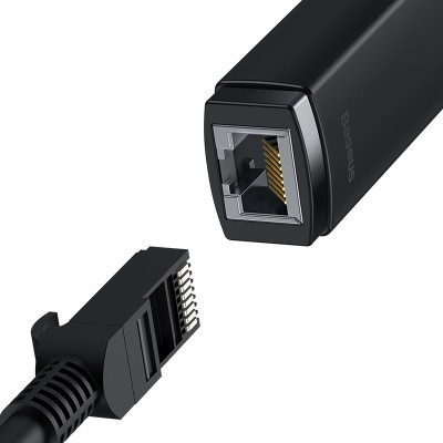 Переходник/Адаптер BASEUS Lite Series Ethernet Adapter, USB A- RJ45 (1000Mbps), черный Переходник/Адаптер BASEUS Lite Series Ethernet Adapter, USB A- RJ45 (1000Mbps), черный