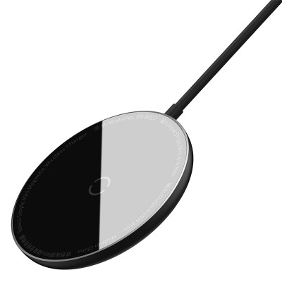 Беспроводное зарядное устройство BASEUS Simple Mini Magnetic BS-W522 + Кабель Type-C, 2A, 15W, черный Беспроводное зарядное устройство BASEUS Simple Mini Magnetic BS-W522 + Кабель Type-C, 2A, 15W, черный