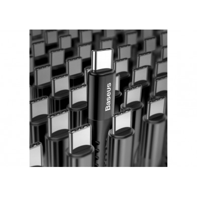 Кабель USB BASEUS Fish eye Spring, USB - Type-C, 2А, 1 м, черный, пружинный Кабель USB BASEUS Fish eye Spring, USB - Type-C, 2А, 1 м, черный, пружинный