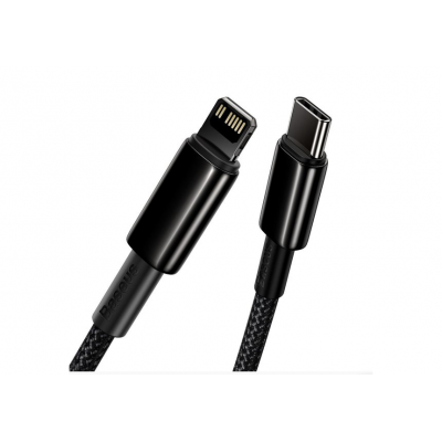 Кабель USB BASEUS Tungsten Gold Fast Charging, USB - Lightning, 2.4А, 1 м, черный Кабель USB BASEUS Tungsten Gold Fast Charging, USB - Lightning, 2.4А, 1 м, черный