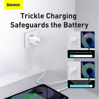 Зарядное устройство BASEUS Super Si USB-C, 3A, 30W, белый Зарядное устройство BASEUS Super Si USB-C, 3A, 30W, белый