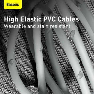 Кабель USB-C BASEUS Simple Wisdom Data Cable Kit, Type-C - Lightning, 5A, 1.5 м, белый, 2шт Кабель USB-C BASEUS Simple Wisdom Data Cable Kit, Type-C - Lightning, 5A, 1.5 м, белый, 2шт