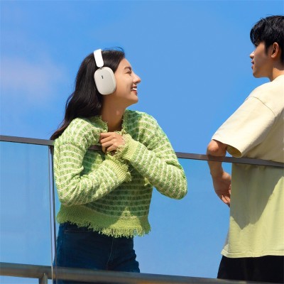 Беспроводные наушники BASEUS Bowie H1, Bluetooth, 800 мАч, белый Беспроводные наушники BASEUS Bowie H1, Bluetooth, 800 мАч, белый