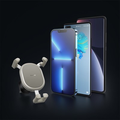 Автомобильный держатель BASEUS Stable Gravitational (Air Outlet version), кремовый, на воздуховод Автомобильный держатель BASEUS Stable Gravitational (Air Outlet version), кремовый, на воздуховод