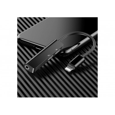 Переходник/Адаптер BASEUS L52 Male 3-in-1, Lightning - Jack 3.5 + 2*Lightning, 2А, черный Переходник/Адаптер BASEUS L52 Male 3-in-1, Lightning - Jack 3.5 + 2*Lightning, 2А, черный