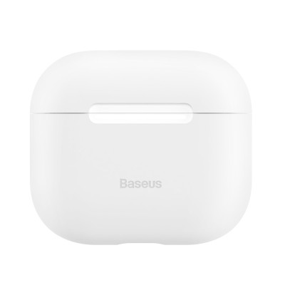 Чехол BASEUS Super Thin Silica Gel Case для AirPods 3, белый Чехол BASEUS Super Thin Silica Gel Case для AirPods 3, белый