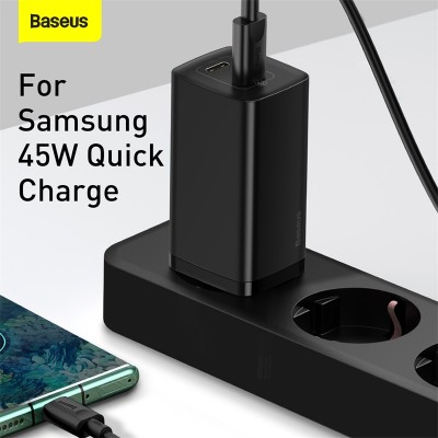 Зарядное устройство BASEUS GaN2 Lite Quick Charger 2*USB-C, 3A, 65W, черный Зарядное устройство BASEUS GaN2 Lite Quick Charger 2*USB-C, 3A, 65W, черный