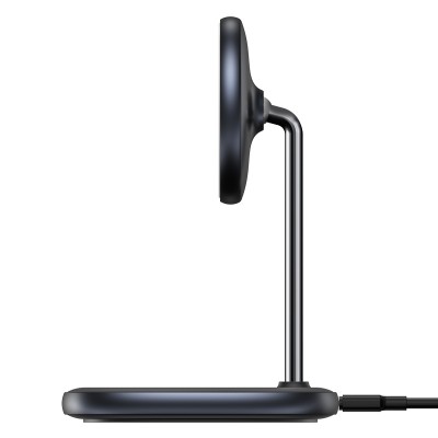 Настольная подставка BASEUS SWAN 2-in-1, 2A, черный, с беспроводной зарядкой Настольная подставка BASEUS SWAN 2-in-1, 2A, черный, с беспроводной зарядкой