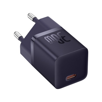 Зарядное устройство BASEUS GaN5 Fast Charger(mini) USB-C, 3A, 30W, фиолетовый Зарядное устройство BASEUS GaN5 Fast Charger(mini) USB-C, 3A, 30W, фиолетовый