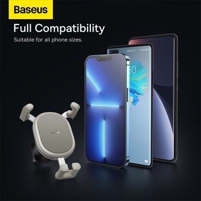 Автомобильный держатель BASEUS Stable Gravitational (Air Outlet version), кремовый, на воздуховод Автомобильный держатель BASEUS Stable Gravitational (Air Outlet version), кремовый, на воздуховод