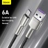 Кабель USB BASEUS Cafule Series Metal, USB - Type-C, 6A, 66W, 2 м, черный Кабель USB BASEUS Cafule Series Metal, USB - Type-C, 6A, 66W, 2 м, черный