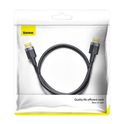 Кабель HDMI BASEUS Cafule, 4KHDMI - 4KHDMI, 1 м, черный Кабель HDMI BASEUS Cafule, 4KHDMI - 4KHDMI, 1 м, черный