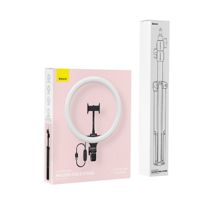 Кольцо-лампа для селфи BASEUS Live Stream Holder-floor Stand, 2A, черный Кольцо-лампа для селфи BASEUS Live Stream Holder-floor Stand, 2A, черный