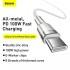 Кабель USB-C BASEUS Cafule Series Metal, Type-C - Type-C, 5A, 100W, 1 м, белый Кабель USB-C BASEUS Cafule Series Metal, Type-C - Type-C, 5A, 100W, 1 м, белый