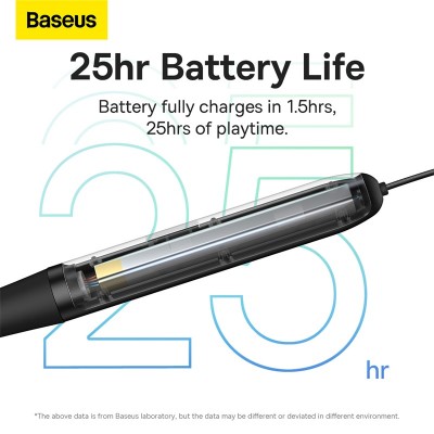 Беспроводные наушники BASEUS Bowie P1, Bluetooth, 170 мАч, черный Беспроводные наушники BASEUS Bowie P1, Bluetooth, 170 мАч, черный