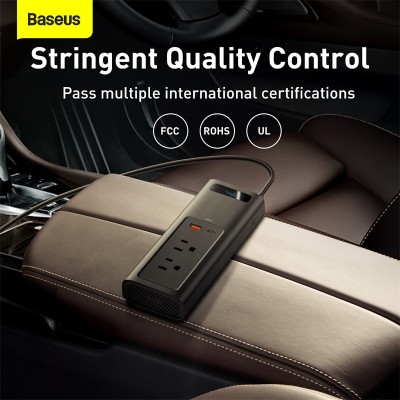 Автомобильный инвертор BASEUS In-car Inverter US/JP, черный, 150W Автомобильный инвертор BASEUS In-car Inverter US/JP, черный, 150W