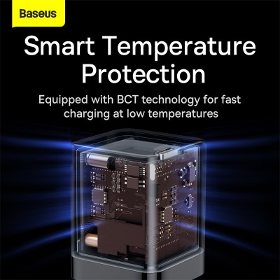Зарядное устройство BASEUS GaN3 USB-C, 3A, 30W, черный Зарядное устройство BASEUS GaN3 USB-C, 3A, 30W, черный
