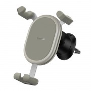 Автомобильный держатель BASEUS Stable Gravitational (Air Outlet version), кремовый, на воздуховод