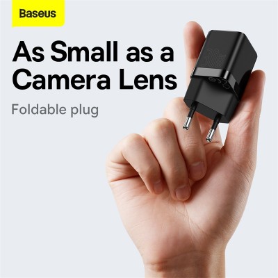 Зарядное устройство BASEUS GaN3 USB-C, 3A, 30W, черный Зарядное устройство BASEUS GaN3 USB-C, 3A, 30W, черный