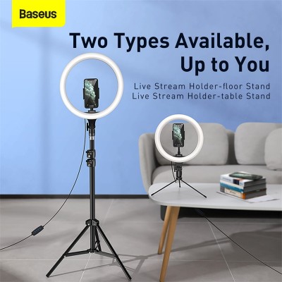 Кольцо-лампа для селфи BASEUS Live Stream Holder-floor Stand, 2A, черный Кольцо-лампа для селфи BASEUS Live Stream Holder-floor Stand, 2A, черный