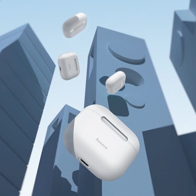 Чехол BASEUS Super Thin Silica Gel Case для AirPods 3, белый Чехол BASEUS Super Thin Silica Gel Case для AirPods 3, белый