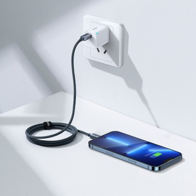Кабель USB-C BASEUS Crystal Shine Series Fast Charging, Type-C - Lightning, 20W, 1,2м, черный Кабель USB-C BASEUS Crystal Shine Series Fast Charging, Type-C - Lightning, 20W, 1,2м, черный