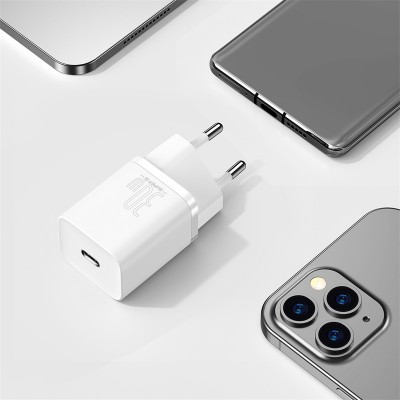 Зарядное устройство BASEUS Super Si USB-C, 3A, 30W, белый Зарядное устройство BASEUS Super Si USB-C, 3A, 30W, белый