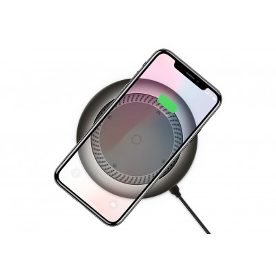 Беспроводное зарядное устройство BASEUS Whirlwind Desktop, 2A, 10W, черный Беспроводное зарядное устройство BASEUS Whirlwind Desktop, 2A, 10W, черный