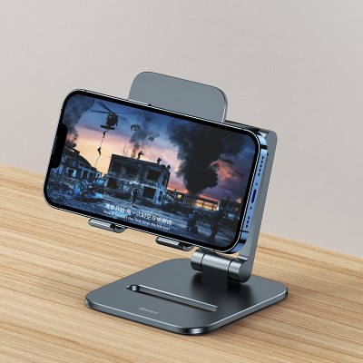 Настольная подставка BASEUS Biaxial Foldable Metal Stand (for Phones), серый Настольная подставка BASEUS Biaxial Foldable Metal Stand (for Phones), серый