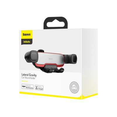 Автомобильный держатель BASEUS Mr Hui Gravity, серебристый, на воздуховод Автомобильный держатель BASEUS Mr Hui Gravity, серебристый, на воздуховод