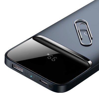 Портативный аккумулятор BASEUS Magnetic Wireless Fast Charging 20W, 2.4A, 10000 мА⋅ч, синий, с беспроводной зарядкой Портативный аккумулятор BASEUS Magnetic Wireless Fast Charging 20W, 2.4A, 10000 мА⋅ч, синий, с беспроводной зарядкой