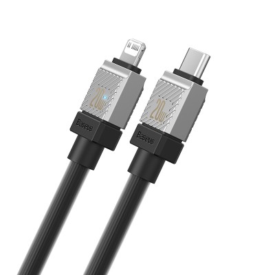 Кабель USB-C BASEUS CoolPlay Series Fast Charging, Type-C - Lightning, 20W, 1 м, черный Кабель USB-C BASEUS CoolPlay Series Fast Charging, Type-C - Lightning, 20W, 1 м, черный