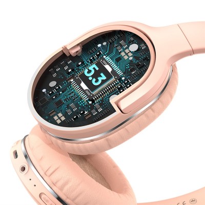 Беспроводные наушники BASEUS Encok Wireless D02 Pro, Bluetooth + AUX, 450 мАч, розовый, кабель AUX+Type-C Беспроводные наушники BASEUS Encok Wireless D02 Pro, Bluetooth + AUX, 450 мАч, розовый, кабель AUX+Type-C