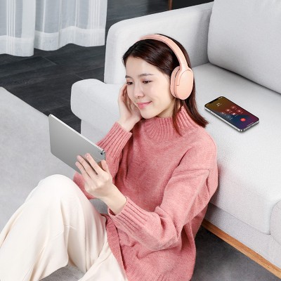 Беспроводные наушники BASEUS Encok Wireless D02 Pro, Bluetooth + AUX, 450 мАч, розовый, кабель AUX+Type-C Беспроводные наушники BASEUS Encok Wireless D02 Pro, Bluetooth + AUX, 450 мАч, розовый, кабель AUX+Type-C