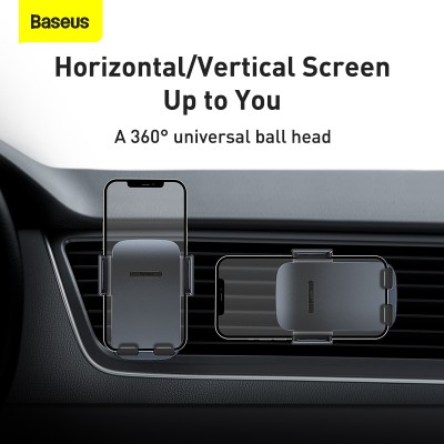 Автомобильный держатель BASEUS Easy Control Pro Clamp (Air Outlet Version), тусклый, на воздуховод Автомобильный держатель BASEUS Easy Control Pro Clamp (Air Outlet Version), тусклый, на воздуховод