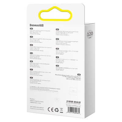 Кабель USB-C BASEUS Crystal Shine Series Fast Charging, Type-C - Type-C, 5A, 100W, 1,2м, черный Кабель USB-C BASEUS Crystal Shine Series Fast Charging, Type-C - Type-C, 5A, 100W, 1,2м, черный