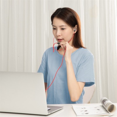 Проводные наушники BASEUS Encok H19, Jack 3.5mm, красный Проводные наушники BASEUS Encok H19, Jack 3.5mm, красный