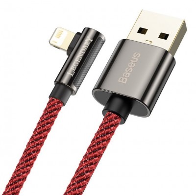 Кабель USB BASEUS Legend Series Elbow, USB - Lightning, 2.4А, 2 м, красный Кабель USB BASEUS Legend Series Elbow, USB - Lightning, 2.4А, 2 м, красный