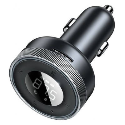 FM - Трансмиттер BASEUS Enjoy Car Wireless MP3, 2*USB, 3.4A, 17 Вт, черный, с дисплеем FM - Трансмиттер BASEUS Enjoy Car Wireless MP3, 2*USB, 3.4A, 17 Вт, черный, с дисплеем