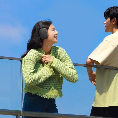 Беспроводные наушники BASEUS Bowie H1, Bluetooth, 800 мАч, серый Беспроводные наушники BASEUS Bowie H1, Bluetooth, 800 мАч, серый