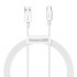 Кабель USB BASEUS Superior Series Fast Charging, USB - Type-C, 6A, 1 м, белый Кабель USB BASEUS Superior Series Fast Charging, USB - Type-C, 6A, 1 м, белый