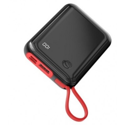 Портативный аккумулятор BASEUS Mini S Digital Display, 3A, 10000 мА⋅ч, черный, с кабелем Ip Портативный аккумулятор BASEUS Mini S Digital Display, 3A, 10000 мА⋅ч, черный, с кабелем Ip