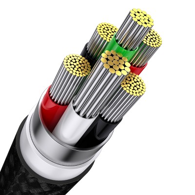 Кабель USB BASEUS Flash Series Ⅱ One-for-three, USB - Lightning+MicroUSB+Type-C, 6A, 1,2м, черный Кабель USB BASEUS Flash Series Ⅱ One-for-three, USB - Lightning+MicroUSB+Type-C, 6A, 1,2м, черный