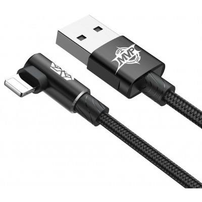Кабель USB BASEUS MVP Elbow Type, USB - Lightning, 1.5А, 2 м, черный, угловой Кабель USB BASEUS MVP Elbow Type, USB - Lightning, 1.5А, 2 м, черный, угловой