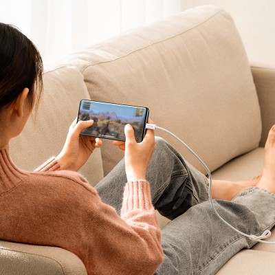 Кабель USB BASEUS Dynamic Series Fast Charging, USB - Type-C, 100W, 2 м, белый Кабель USB BASEUS Dynamic Series Fast Charging, USB - Type-C, 100W, 2 м, белый