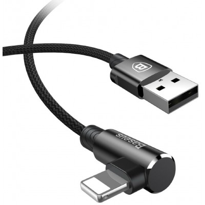 Кабель USB BASEUS MVP Elbow Type, USB - Lightning, 1.5А, 2 м, черный, угловой Кабель USB BASEUS MVP Elbow Type, USB - Lightning, 1.5А, 2 м, черный, угловой